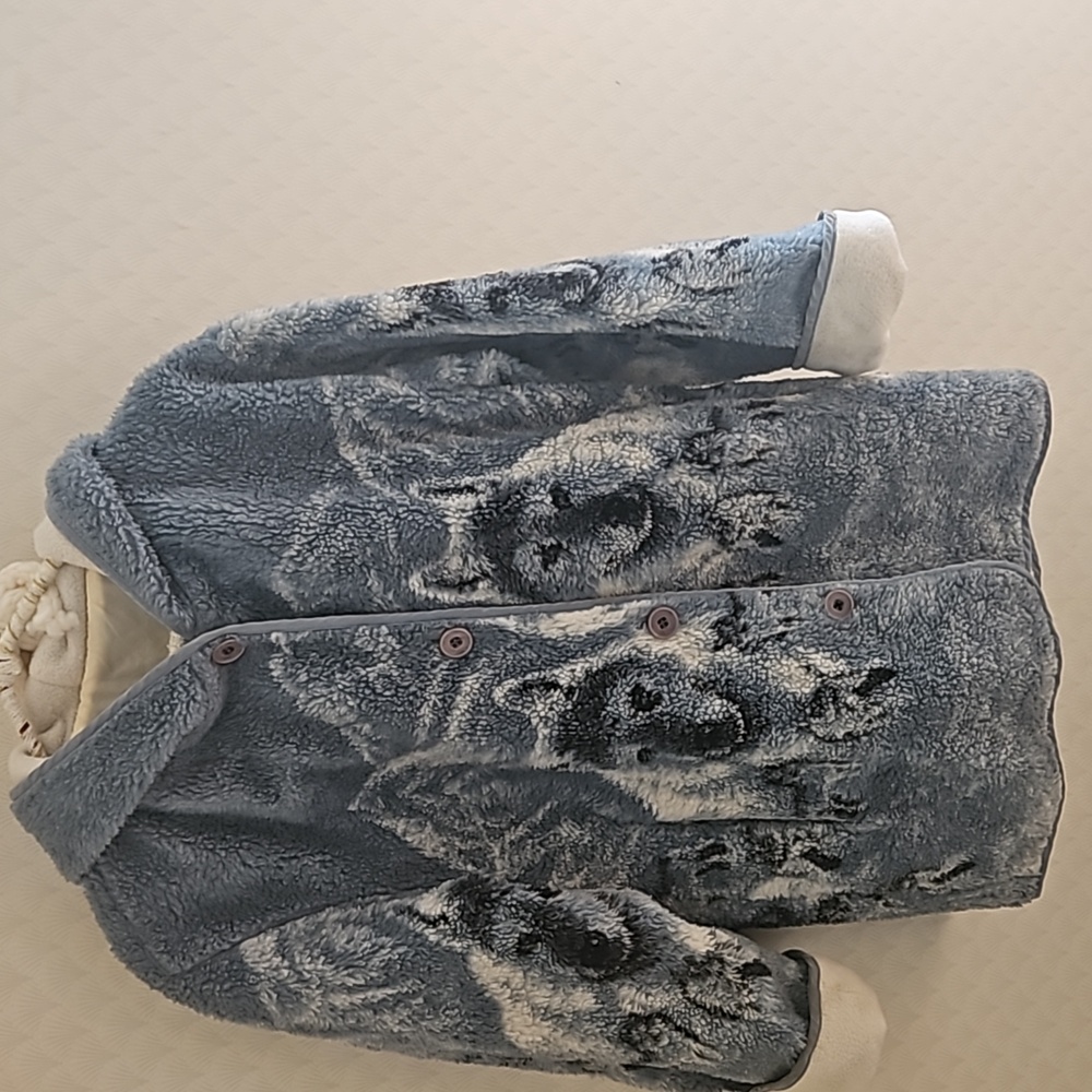 Reversible Warm Waterproof Jacket Coat Wolf Dog P… - image 1